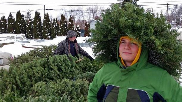 Local Scouts recycling Christmas trees on Jan. 6